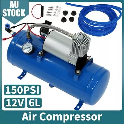 12V Air Compressor With 6L Tank Tyre Inflator Pump For Air Horn Truck 150PSI New • $119.89