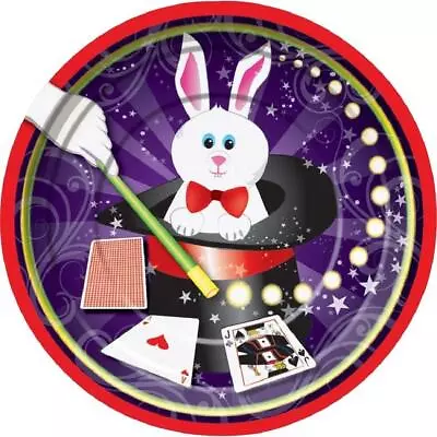 Magic Rabbit Magician Hat Trick Cute Kids Birthday Party 9  Paper Dinner Plates • $9.77