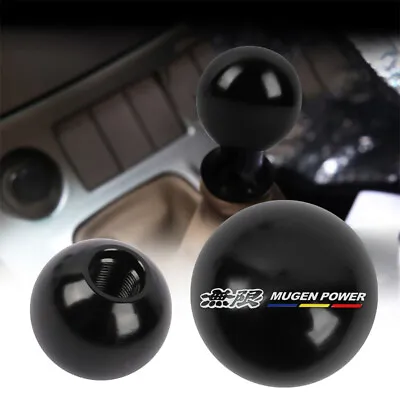 JDM MUGEN Aluminum Black Round Ball Manual Gear Shift Knob Shifter Universal • $13.88