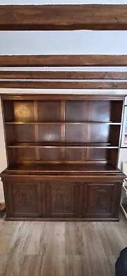 Solid Oak Late 1940's Dresser Display Cabinet • £0.99