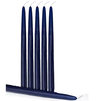 6 PACK Dark Navy Blue Tapered Taper Bistro Dinner Dining Candelabra Candles • £9.95