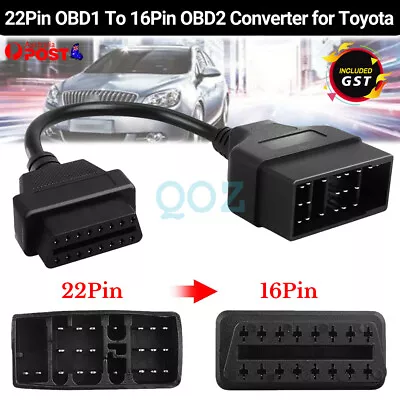 22Pin OBD1 To 16Pin OBD2 Converter Adapter Cable For Toyota Diagnostic Scanner • $15.32