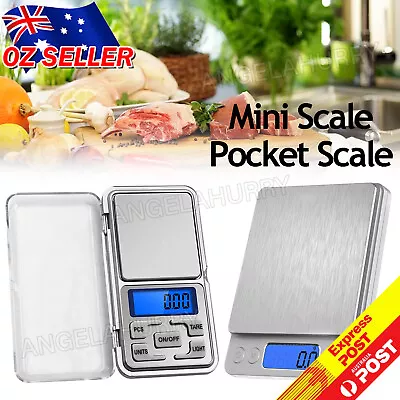 Pocket Digital Mini Scales 0.01 500g/3KG Precision Weight Balance Silver  NEW • $7.75