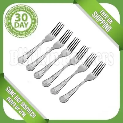 £5.89 • Buy 6 Kings Pattern Dessert Forks Set Of Six Quality Design Catering Grade Cutlery