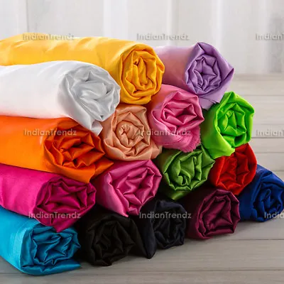 Heavy Satin Fabric 44  Wide Bridal Pillow Decor Material Sewing Craft Plain Robe • $227.69