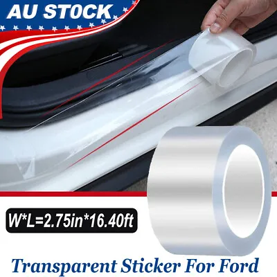 Accessories Transparent Vinyl Car Door Sill Scuff Covers Plate Stickers For Ford • $8.69