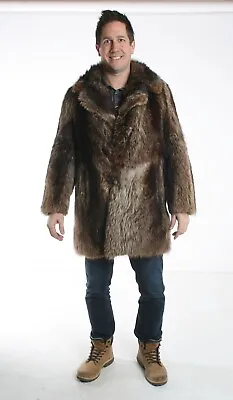 Size XL Splendid Raccoon Fur Men Coat [144] • $219.48