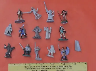 Vintage Lead D&D Miniatures Mixed Lot Of 14 Player Characters • $40