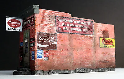 Downtown Deco O Scale Gauge Building Hydrocal  Cooters Liquor  Kit. Save $10! • $34.95