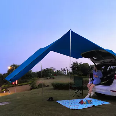 Car Shelter Shade Anti-UV Car Roof Top Tent Awning Foldable Carrying For Car SUV • $76.88