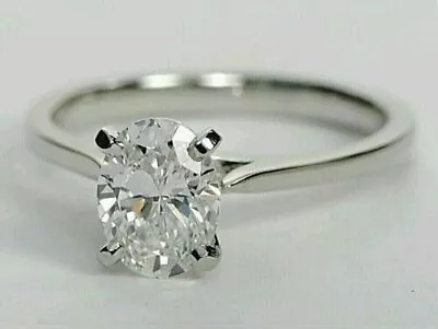 1Ct Round Cut Lab Created Diamond Women's Engagement Ring 14K White Gold Plated • $82.49