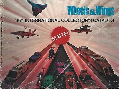 Mattel 1971 Wheels & Wings Collector's Catalog Hot Wheels Redlines Rrrumblers • $15