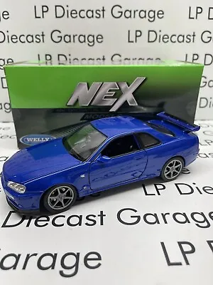 WELLY 1999 Nissan Skyline R34 GT-R Blue 1:24 Diecast Model NEW Import Car NEX • $29.99