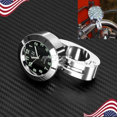$17.99 • Buy Motorcycle Handlebar Clock For Yamaha V-Star XVS 650 1100 Silverado