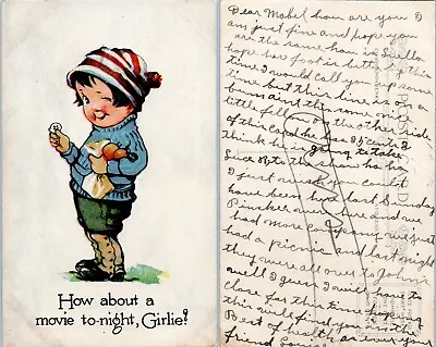 Charles Twelvetrees Children  How About A Movie To-night Girlie  Vintage PC • $19.99