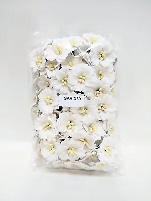 50 Apple Blossoms White Mulberry Paper Apple Blossoms  #SAA-360 • $9.49