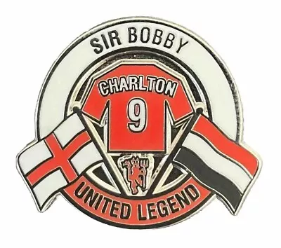 Sir Bobby Charlton Pin Badge Man United & England Football Legend • £6