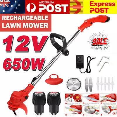 Cordless Grass Trimmer Lawn Electric Whipper Snipper Strimmer 8 Blade 2 Battery • $54.99