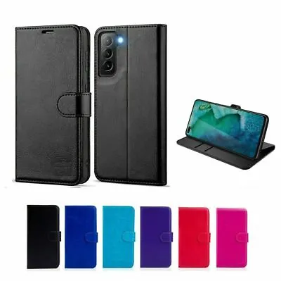 For Samsung Galaxy S8 S9 S20 Plus S7 Edge Case Cover Leather Wallet Book Phone • £3.65