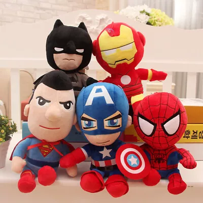 MARVEL AVENGERS Hero Soft Stuffed Toy Spiderman Captain America Plush Doll Kids • £6.95