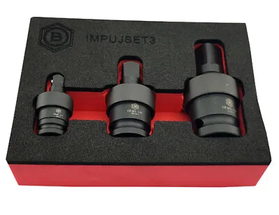 3pc Impact Universal Joint Uj Socket Set From Britool Hallmark Impujset3 • £32.99