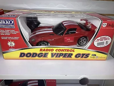 Vintage Nikko RC Dodge Viper GTS Nikko 1/16 Scale Remote Control Car 160120 NEW • $101.80