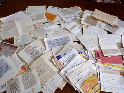 Vintage Estate Lot 375 HANDWRITTEN TYPED CLIPPED COPIED RECIPES • $19.99