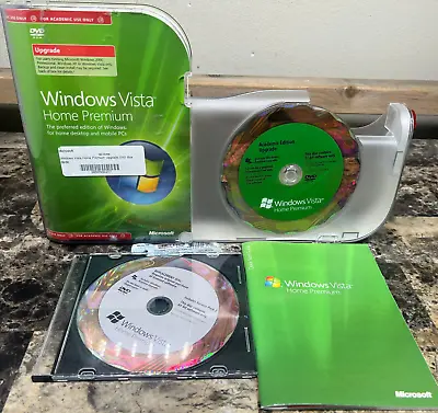Microsoft Windows Vista Home Premium Academic Upgrade & SP1 32 Bit DVD Complete • $38.24