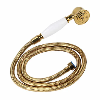 £18.35 • Buy Luxury Gold Telephone Style Bathroom Hand Held Shower Head With 1.5m Hose