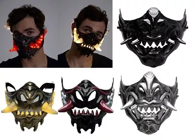 BEYOND MASQUERADE Oni Samurai Mask Half Face Japanese Warrior Mask Demon Masks • $24.99