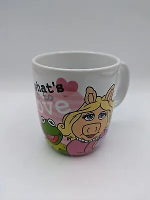 Disney Store Muppets What's Not To Love Mug Kermit The Frog Miss Piggy Cup  • $28.84