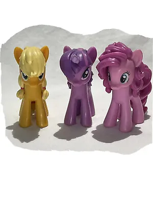 My Little Pony 2010 Pinkie Pie Twilight Sparkle Apple Jack  Lot Of 3 Purple 3  • $8.14