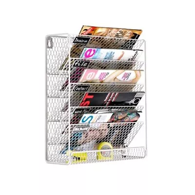 Wall Mounted Magazine Holder Letter Mail Organizer Literature Rack  6 Tier (... • $35.96