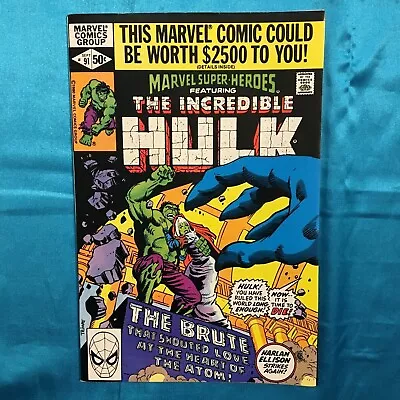 MARVEL SUPER-HEROES # 91 Sept. 1980 HULK!  AVENGERS! FINE CONDITION • $4.25