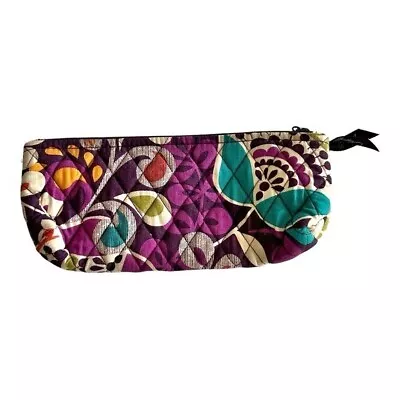 Vera Bradley Zip Top Cotton Quilted Mini Pouch For Pencils Cosmetic Brushes • $9.95