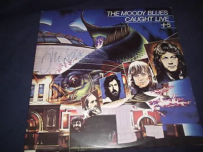 The Moody Blues Signed Record  Caughtlive+5  Justin Hayward Rare! L@@k Proof!  • $249