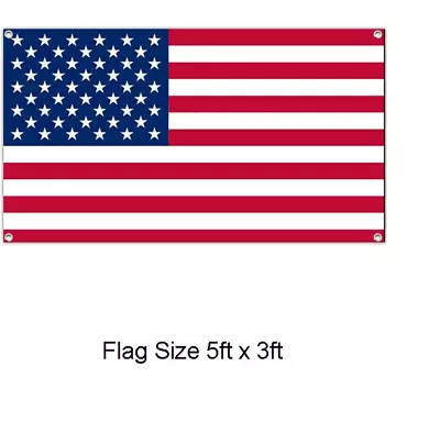 Henbrandt USA United States Of America With Eyelets For Flying 5ft X 3ft Flag • £3.99