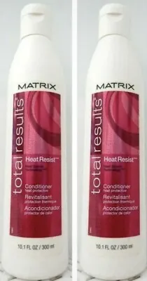 LoT Of 2 (TWO) Matrix Total Results Heat Resist Conditioner 10.1 Oz Salon Hair • $11.66