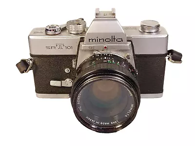 Vintage Minolta SRT101 Camera W/Minolta Rokkor 50mm F1.7 Lens New Battery-Works • $74.88