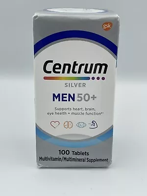 Centrum Silver Multivitamins Men 50+ Multimineral Supplement 100ct Exp: 10/2025 • $10.50