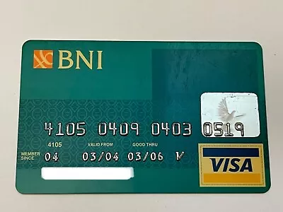 BNI Bank Negara Indonesia Visa Credit Card Expired In 2006 • $19.99