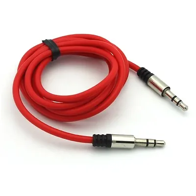 For VERIZON PHONES - RED AUXILIARY CABLE CORD CAR AUX STEREO SPEAKER WIRE 3.5mm • $8.33