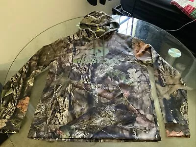 Mossy Oak Hoodie Pullover Men's Performance Hunting Camouflage Lined - Large • $21.59