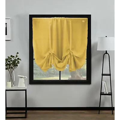 Voile Tie Blinds Net Curtain Slot Top Voile Panels - 24 Colours Available • £6.49