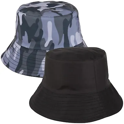 Mens Ladies Unisex Sun Hat Bucket Reversible Summer Fishing Festival Beach Cap • £4.99