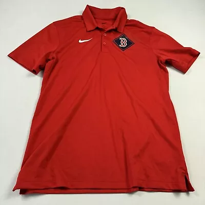 Nike Boston Red Sox Men’s Polo Shirt MLB Dri-Fit Baseball Polyester Red Sz M • $16.50