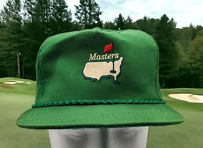 Vintage Augusta National Golf Shop The Masters Green Strapback Golf Hat NOS • $124.99