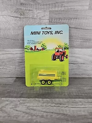 Liquid Spreader W Real Rubber Tires Mini Toys Inc. 1/64 Plastic VTG • $15.99