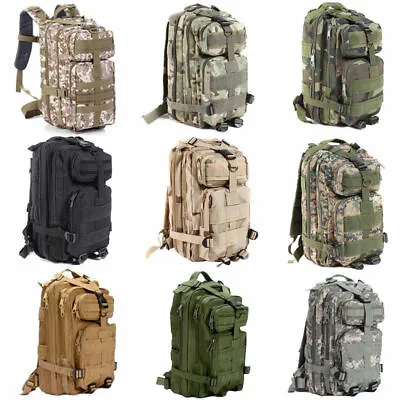 Military Tactical Rucksack Backpack Daypack Bag Hiking Camping Outdoor Sport US • $22.99