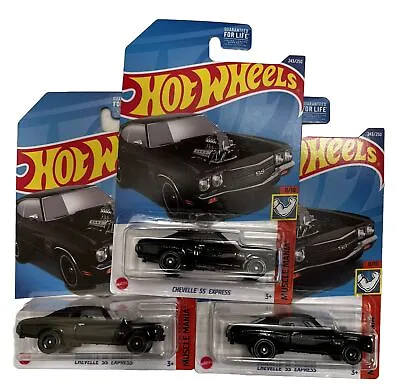 Hot Wheels Chevelle SS Express Black Muscle Mania Series 2022 New Lot Of 3 • $18.49